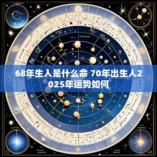 68年生人是什么命 70年出生人2025年运势如何