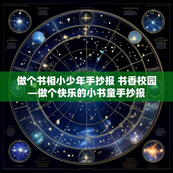 做个书相小少年手抄报 书香校园—做个快乐的小书童手抄报