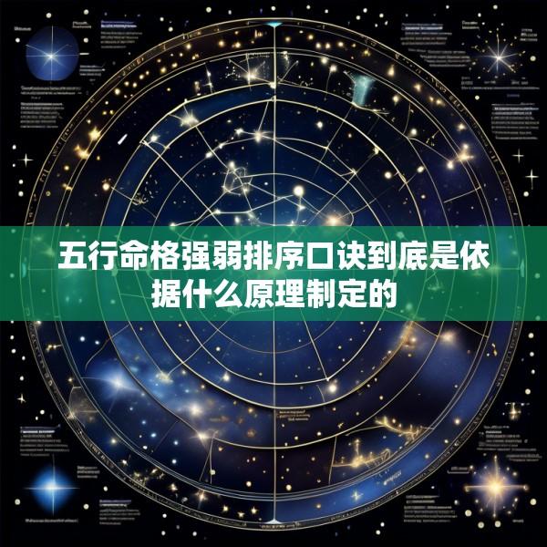 五行命格强弱排序口诀到底是依据什么原理制定的