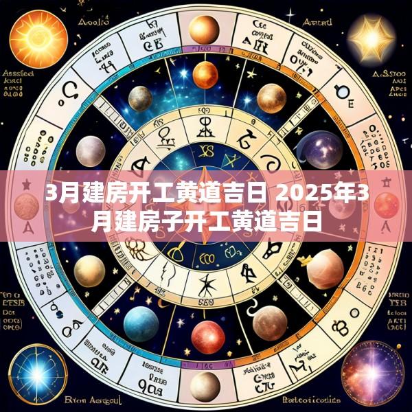 3月建房开工黄道吉日 2025年3月建房子开工黄道吉日