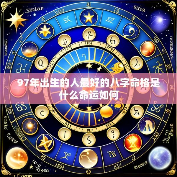 97年出生的人最好的八字命格是什么命运如何