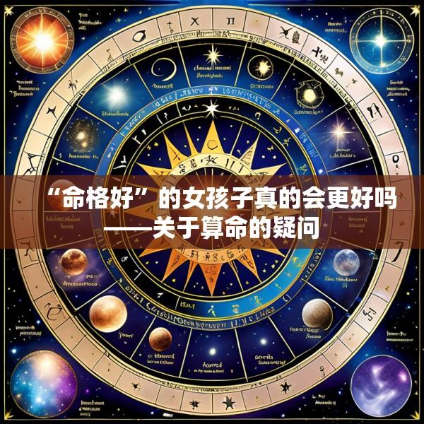 “命格好”的女孩子真的会更好吗——关于算命的疑问