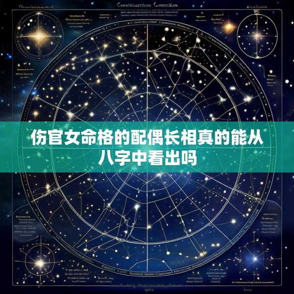 伤官女命格的配偶长相真的能从八字中看出吗