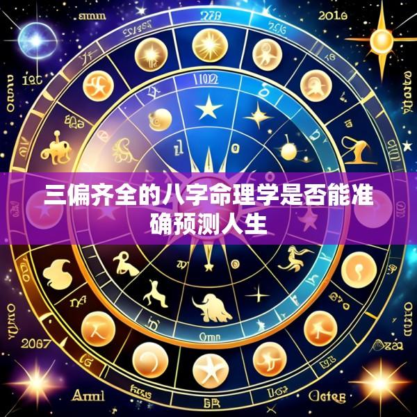三偏齐全的八字命理学是否能准确预测人生