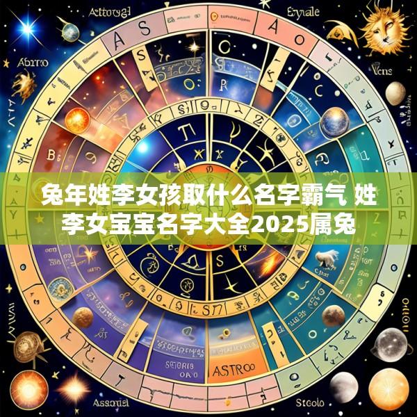 兔年姓李女孩取什么名字霸气 姓李女宝宝名字大全2025属兔