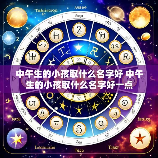 中午生的小孩取什么名字好 中午生的小孩取什么名字好一点
