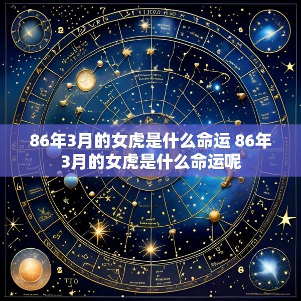86年3月的女虎是什么命运 86年3月的女虎是什么命运呢