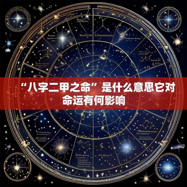 “八字二甲之命”是什么意思它对命运有何影响