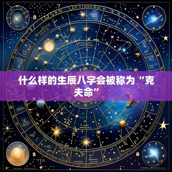 什么样的生辰八字会被称为“克夫命”