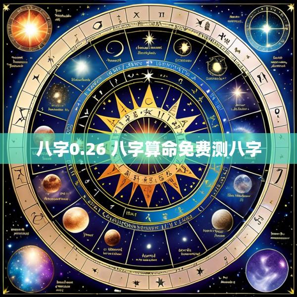 八字0.26 八字算命免费测八字