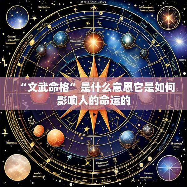 “文武命格”是什么意思它是如何影响人的命运的