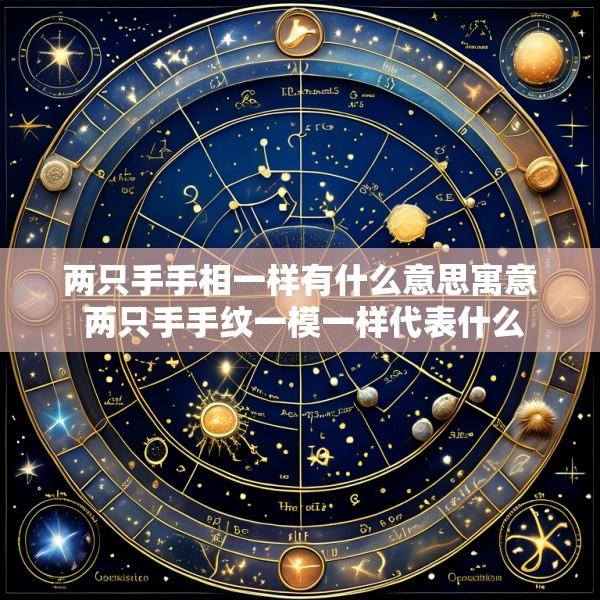 两只手手相一样有什么意思寓意 两只手手纹一模一样代表什么