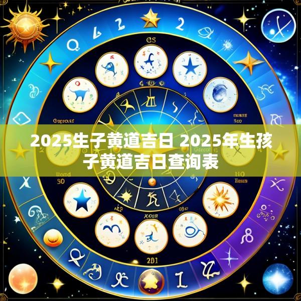 2025生子黄道吉日 2025年生孩子黄道吉日查询表