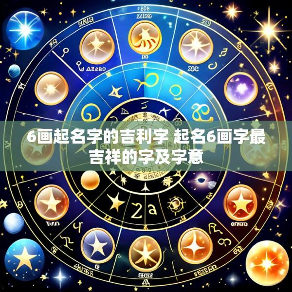 6画起名字的吉利字 起名6画字最吉祥的字及字意