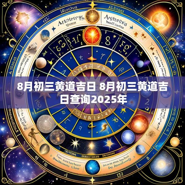 8月初三黄道吉日 8月初三黄道吉日查询2025年