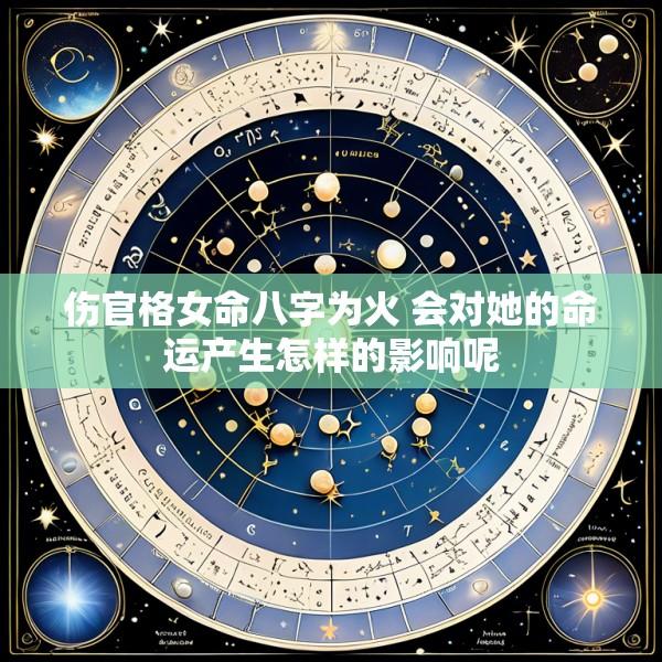 伤官格女命八字为火 会对她的命运产生怎样的影响呢