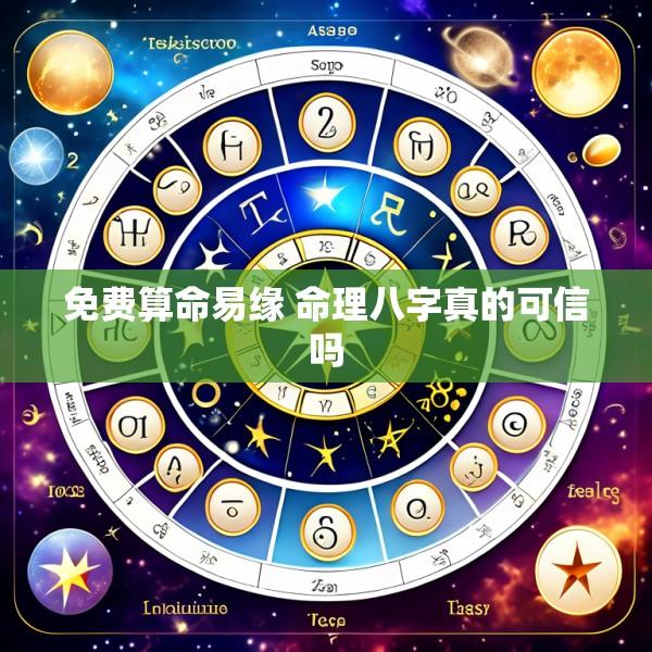 免费算命易缘 命理八字真的可信吗