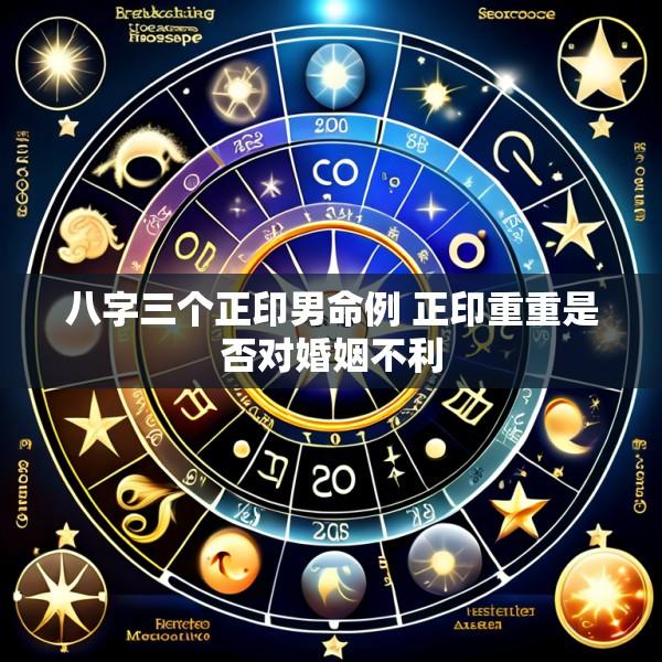 八字三个正印男命例 正印重重是否对婚姻不利