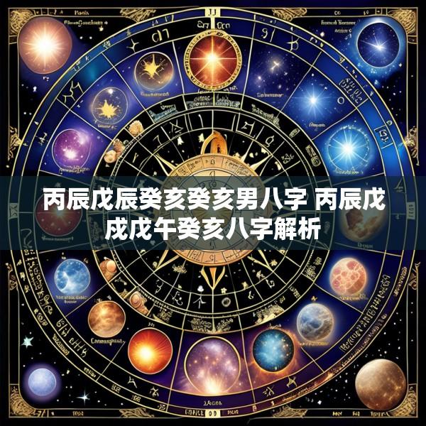 丙辰戊辰癸亥癸亥男八字 丙辰戊戍戊午癸亥八字解析