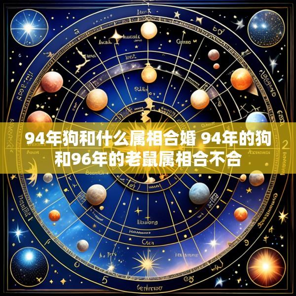 94年狗和什么属相合婚 94年的狗和96年的老鼠属相合不合