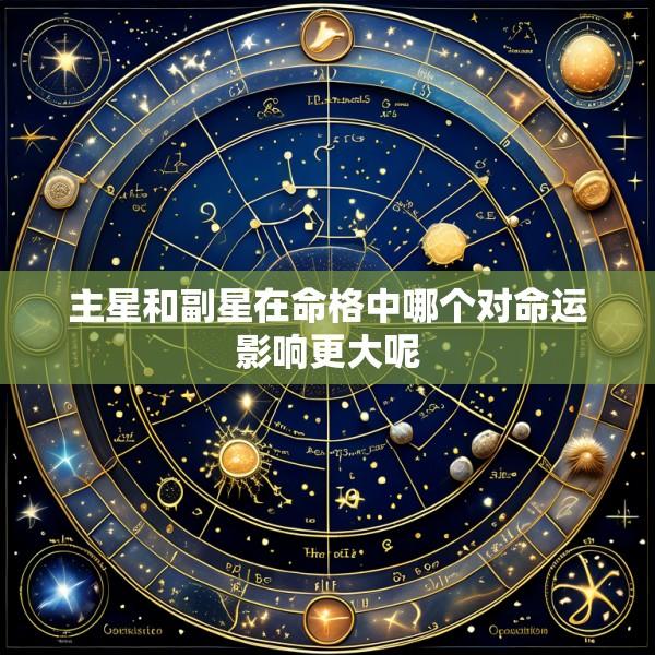 主星和副星在命格中哪个对命运影响更大呢