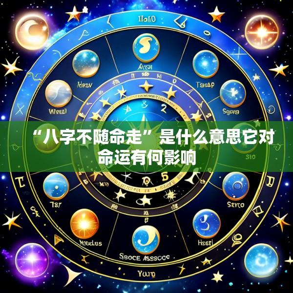 “八字不随命走”是什么意思它对命运有何影响