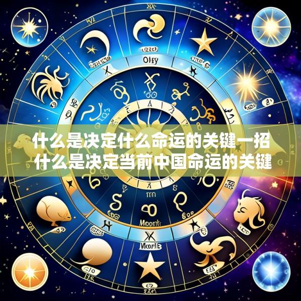 什么是决定什么命运的关键一招 什么是决定当前中国命运的关键一招
