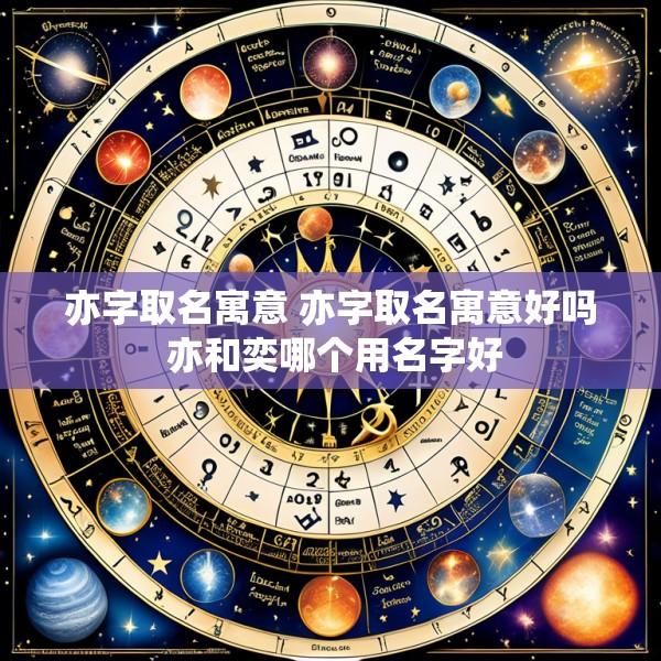 亦字取名寓意 亦字取名寓意好吗 亦和奕哪个用名字好