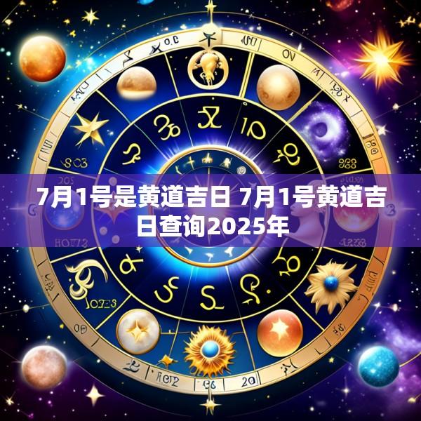 7月1号是黄道吉日 7月1号黄道吉日查询2025年