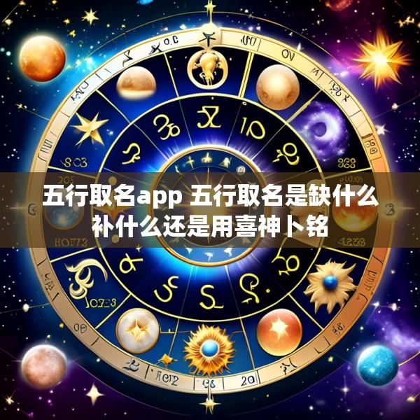 五行取名app 五行取名是缺什么补什么还是用喜神卜铭