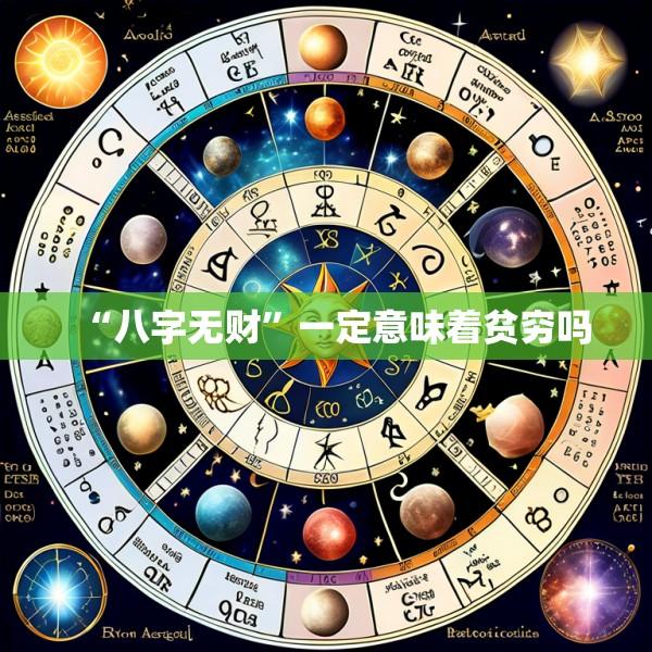 “八字无财”一定意味着贫穷吗