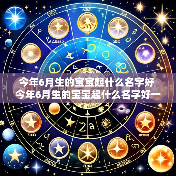 今年6月生的宝宝起什么名字好 今年6月生的宝宝起什么名字好一点