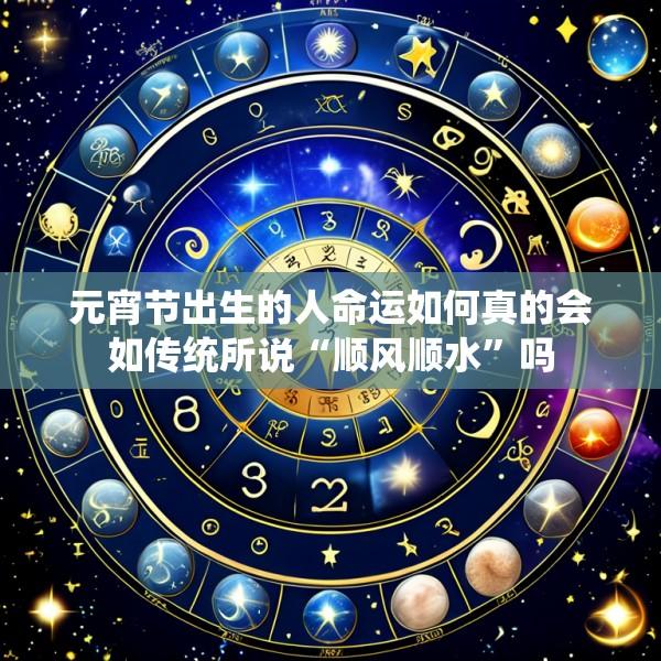 元宵节出生的人命运如何真的会如传统所说“顺风顺水”吗