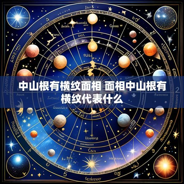 中山根有横纹面相 面相中山根有横纹代表什么
