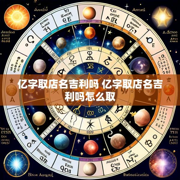 亿字取店名吉利吗 亿字取店名吉利吗怎么取