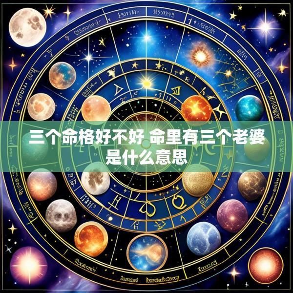 三个命格好不好 命里有三个老婆是什么意思