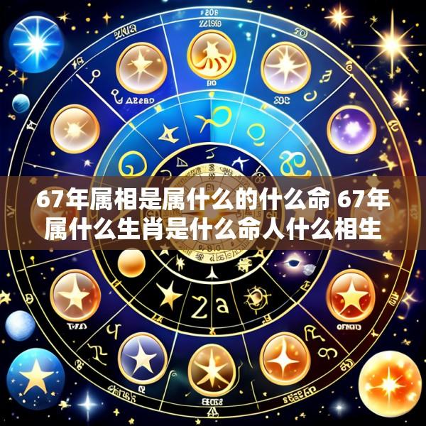 67年属相是属什么的什么命 67年属什么生肖是什么命人什么相生相克