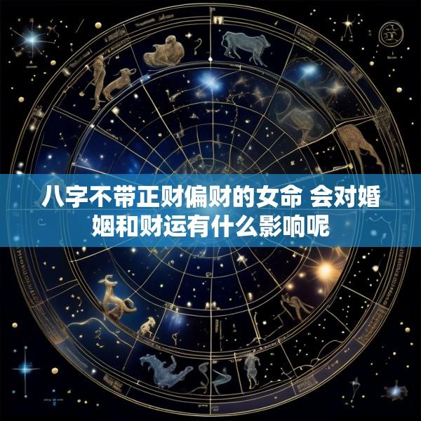 八字不带正财偏财的女命 会对婚姻和财运有什么影响呢