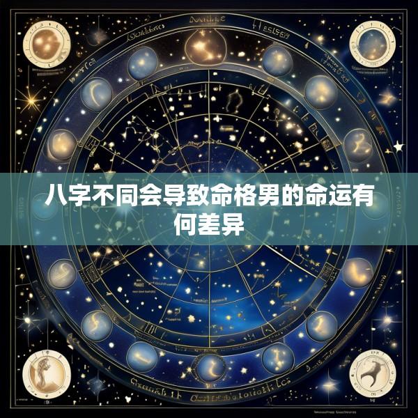 八字不同会导致命格男的命运有何差异