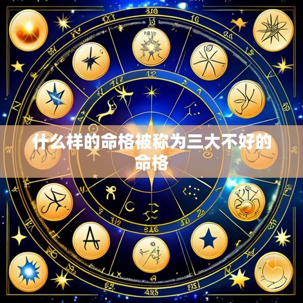 什么样的命格被称为三大不好的命格