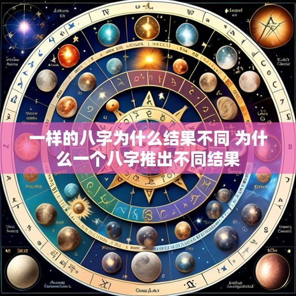 一样的八字为什么结果不同 为什么一个八字推出不同结果