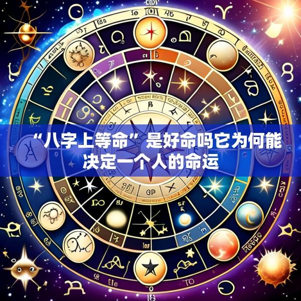 “八字上等命”是好命吗它为何能决定一个人的命运