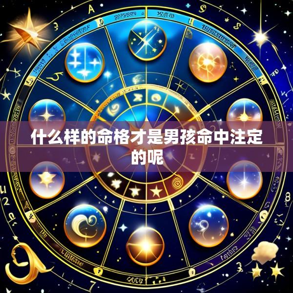 什么样的命格才是男孩命中注定的呢