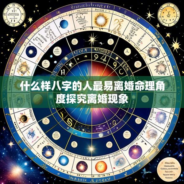 什么样八字的人最易离婚命理角度探究离婚现象