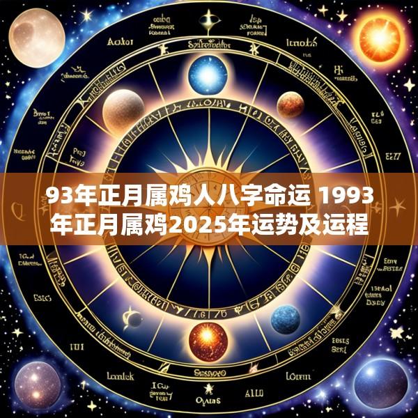 93年正月属鸡人八字命运 1993年正月属鸡2025年运势及运程