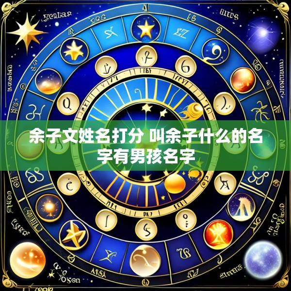 余子文姓名打分 叫余子什么的名字有男孩名字