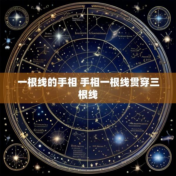 一根线的手相 手相一根线贯穿三根线