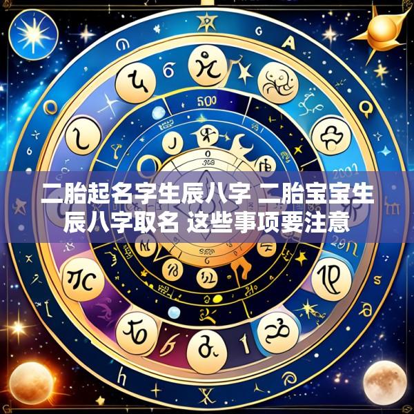 二胎起名字生辰八字 二胎宝宝生辰八字取名 这些事项要注意