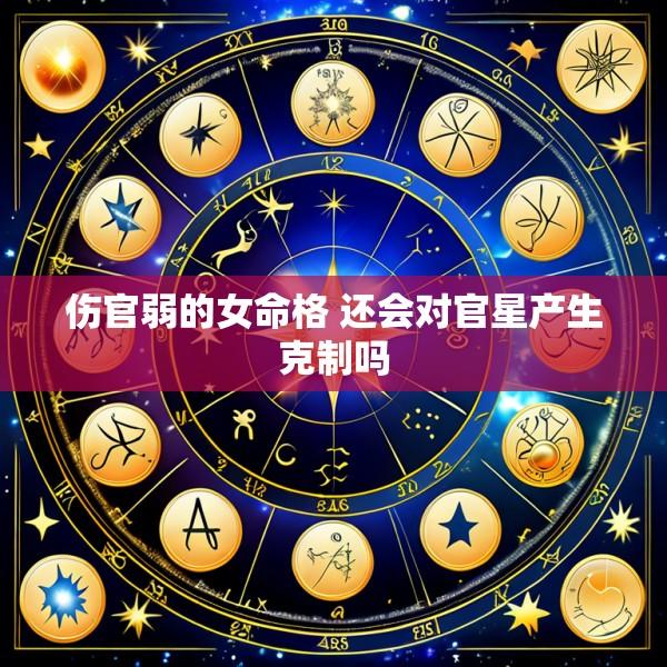 伤官弱的女命格 还会对官星产生克制吗