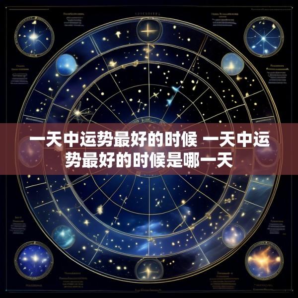 一天中运势最好的时候 一天中运势最好的时候是哪一天